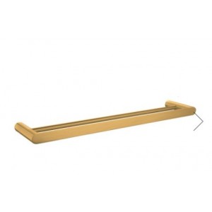 Esperia  Brushed Gold Solid Brass Double Towel Rail 600mm